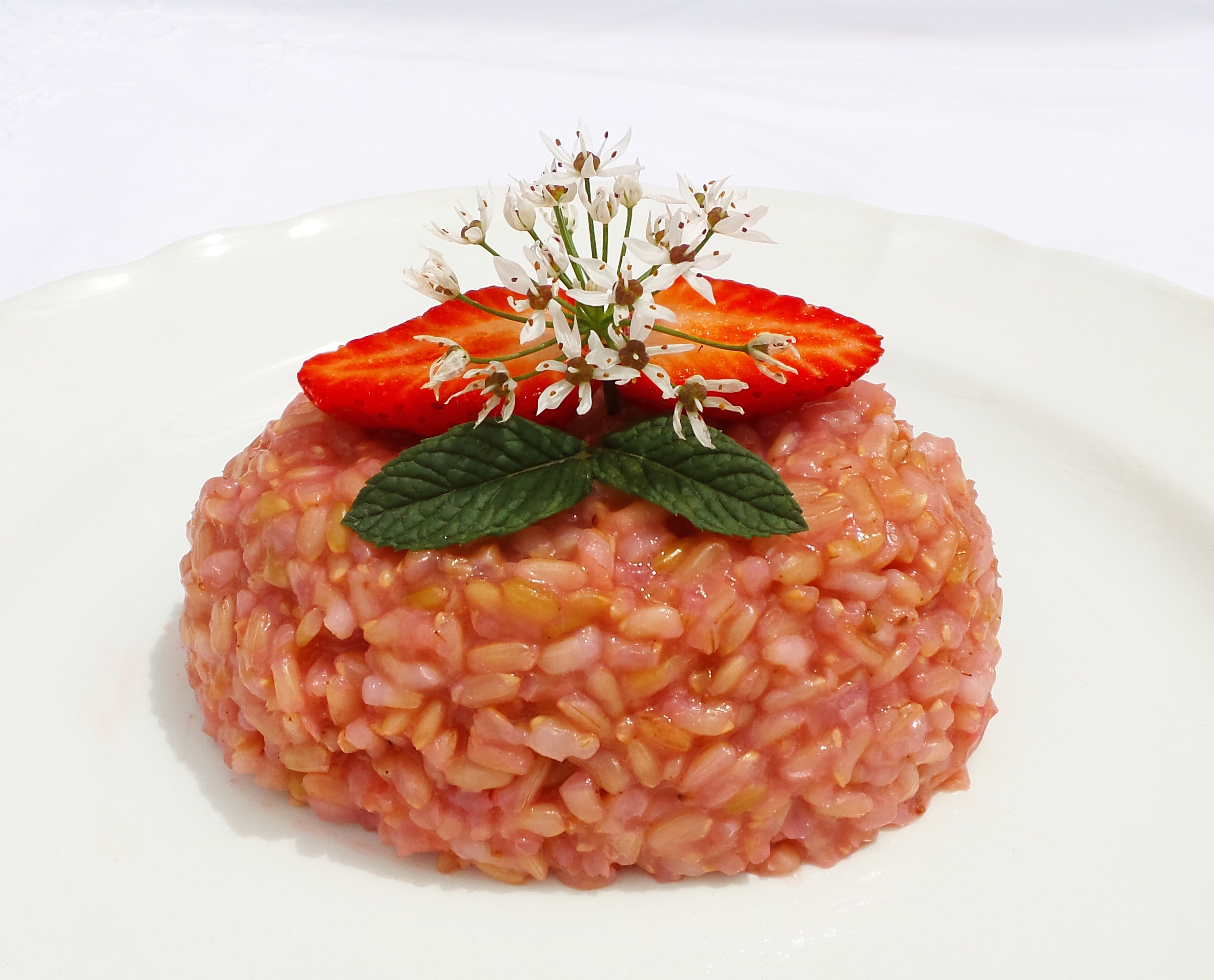 Risotto integrale alle fragole