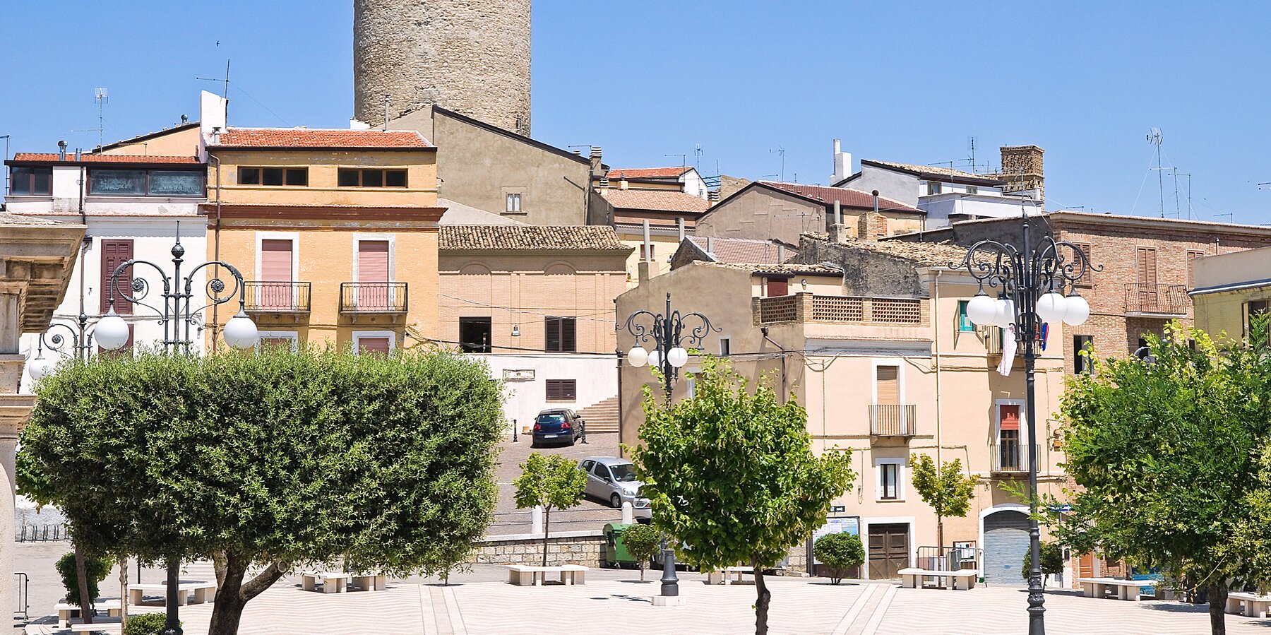 Panoramic view of Biccari. Puglia. Italy.