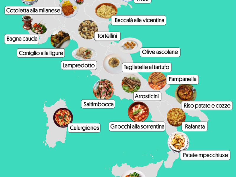 Dal Nord al Sud: la mappa del gusto italiano